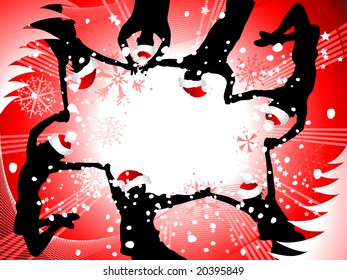 Christmas holiday, people fun, pattern for your design