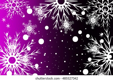 Christmas holiday purple background with snowflakes. Christmas vector pattern design for greeting card, wallpaper, backdrop.