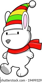Natal Natal Natal Coelho Vetor Ilustração