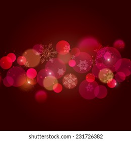 Christmas holiday red bokeh light background