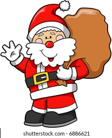 Christmas Holiday Santa Vector Illustration