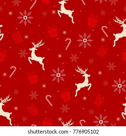 Christmas holiday seamless pattern.