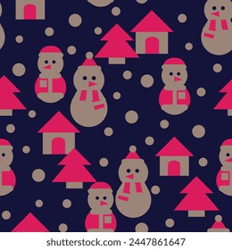 Christmas Holiday seamless pattern design for fashion textile and graphics