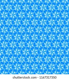 Christmas holiday seamless pattern. Geometric snowflakes ornament. Winter vector illustration. 