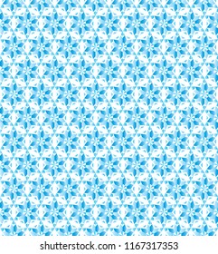 Christmas holiday seamless pattern. Geometric snowflakes ornament. Winter vector illustration. 