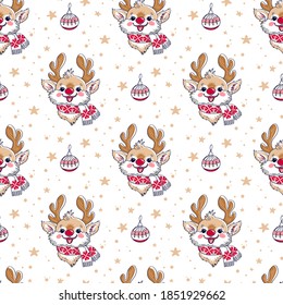 Christmas holiday seamless pattern for wrapping paper