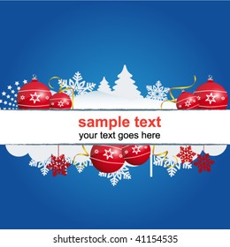 christmas holiday sign on the blue background