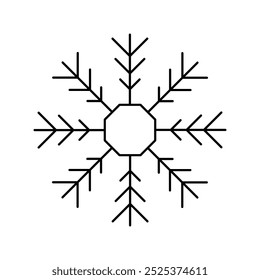 Christmas holiday star line isolated icon. Element for design, greeting card, web, children book.