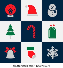 Christmas holiday symbols vector set