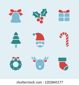 Christmas holiday symbols vector set