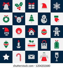 Christmas holiday symbols vector set