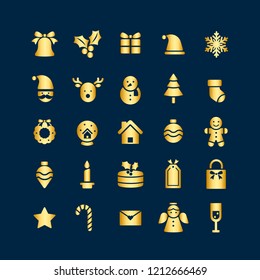 Christmas holiday symbols vector set