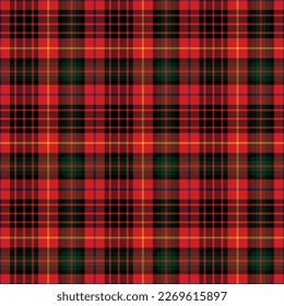 Christmas Holiday Tartan Seamless Pattern - Repeating pattern design of tartan in a festive plaid theme