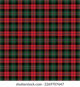 Christmas Holiday Tartan Seamless Pattern - Repeating pattern design of tartan in a festive plaid theme