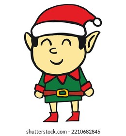 Christmas Holiday Theme Colored Drawing