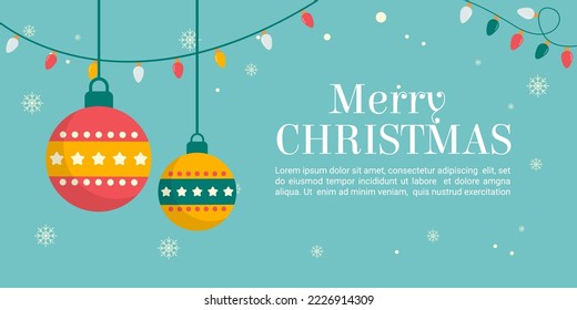 christmas and holiday themed banner design