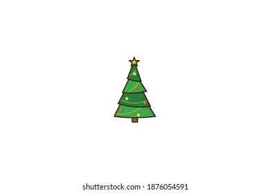 Christmas Holiday Tree Icon Design