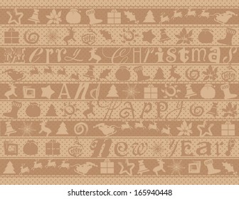 Christmas holiday typographic vector collage