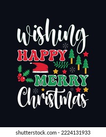 Christmas Holiday Typography T shirt design