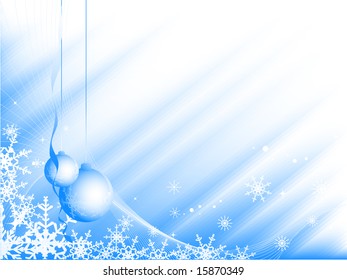 christmas holiday vector background with snowflakes and blobs