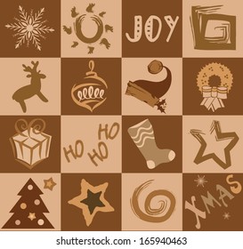 collage vectorial navideño