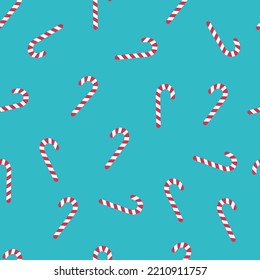 Christmas holiday vector seamless pattern from candy in winter vintage design for wallpaper,  wrapping paper, fabric textile.  Cute Xmas background for print