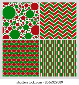 Christmas holiday weekend winter color green red geometric seamless wallpaper backdrop background backdrop vector happy enjoy set lines circle triangle square dots vector 