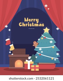 Christmas Holiday Winter  Illustration Template