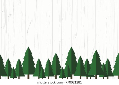 Christmas holidays composition on white wooden background with copy space for your text.Vector Illustration