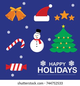 christmas holidays icon vector