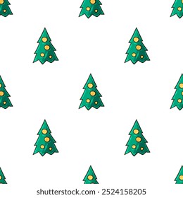 Férias de Natal. Padrão perfeito no estilo de desenho manual