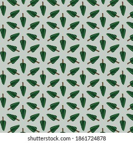 Christmas holidays template. Red, green Christmas trees, pattern Forest background
