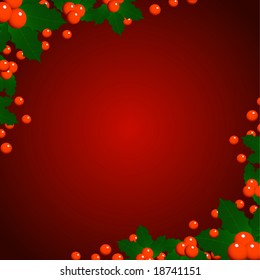 Christmas holly background