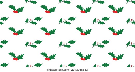 Patrón ininterrumpido de bayas de Navidad