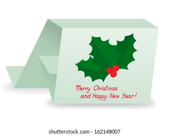 Christmas holly berry card