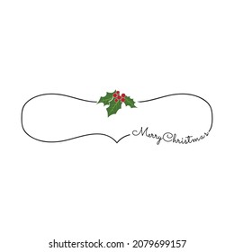 Marco de navidad Holly Berry - arte vectorial