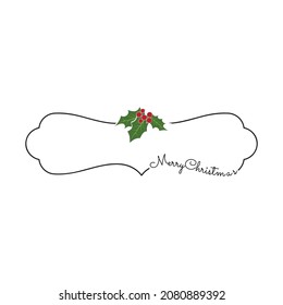 Marco de navidad Holly Berry - arte vectorial