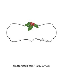 Marco de navidad Holly Berry - arte vectorial