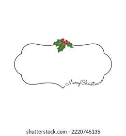 Marco de navidad Holly Berry - arte vectorial