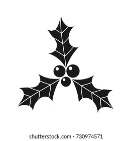 Christmas holly berry icon. Vector illustration