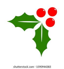 Christmas Holly Berry Leaves Isolated Vector Stock Vector (Royalty Free ...