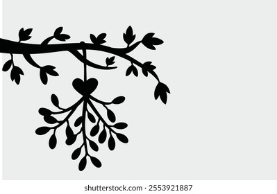 Christmas holly berry leaves. Christmas mistletoe icon. Cartoon holly leaves and berries. Mistletoe icon. Christmas Holly berry icon. Vector illustration.