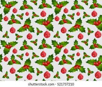 Christmas holly berry pattern.