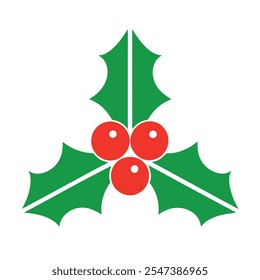 Christmas holly berry vector icon design