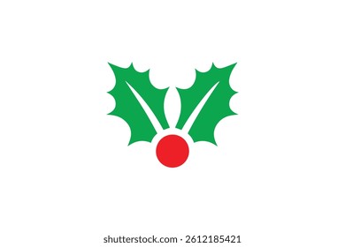 Christmas holly berry vector illustration on white background