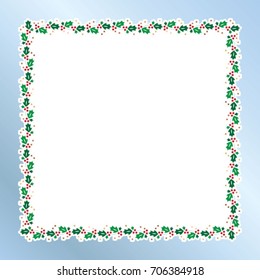 Christmas holly border