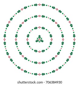 Christmas holly border