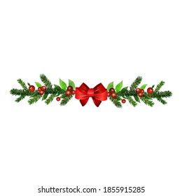 Christmas Holly brunches decoration vector