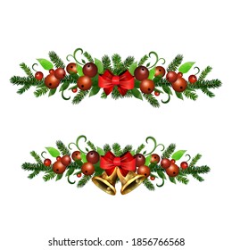 Christmas Holly brunches decoration vector