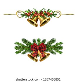 Christmas Holly brunches decoration vector